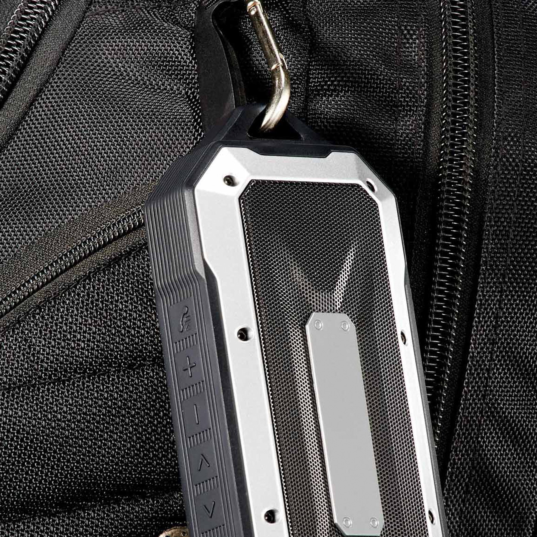 7691BK-boulder-waterproof-outdoor-bluetooth-speaker-carabiner Waterproof Speaker With Carabiner
