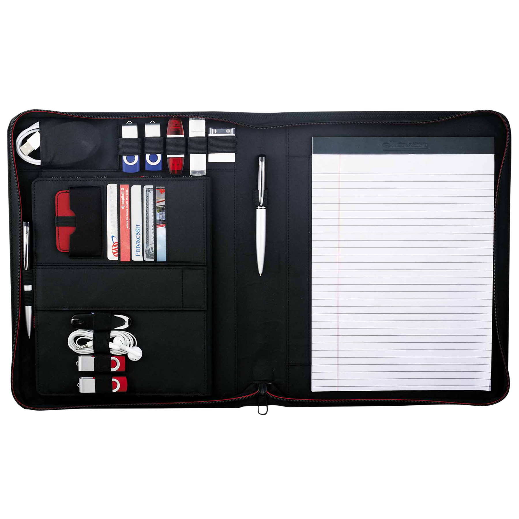 EL017-elleven-vapor-zippered-padfolio-organiser-panel