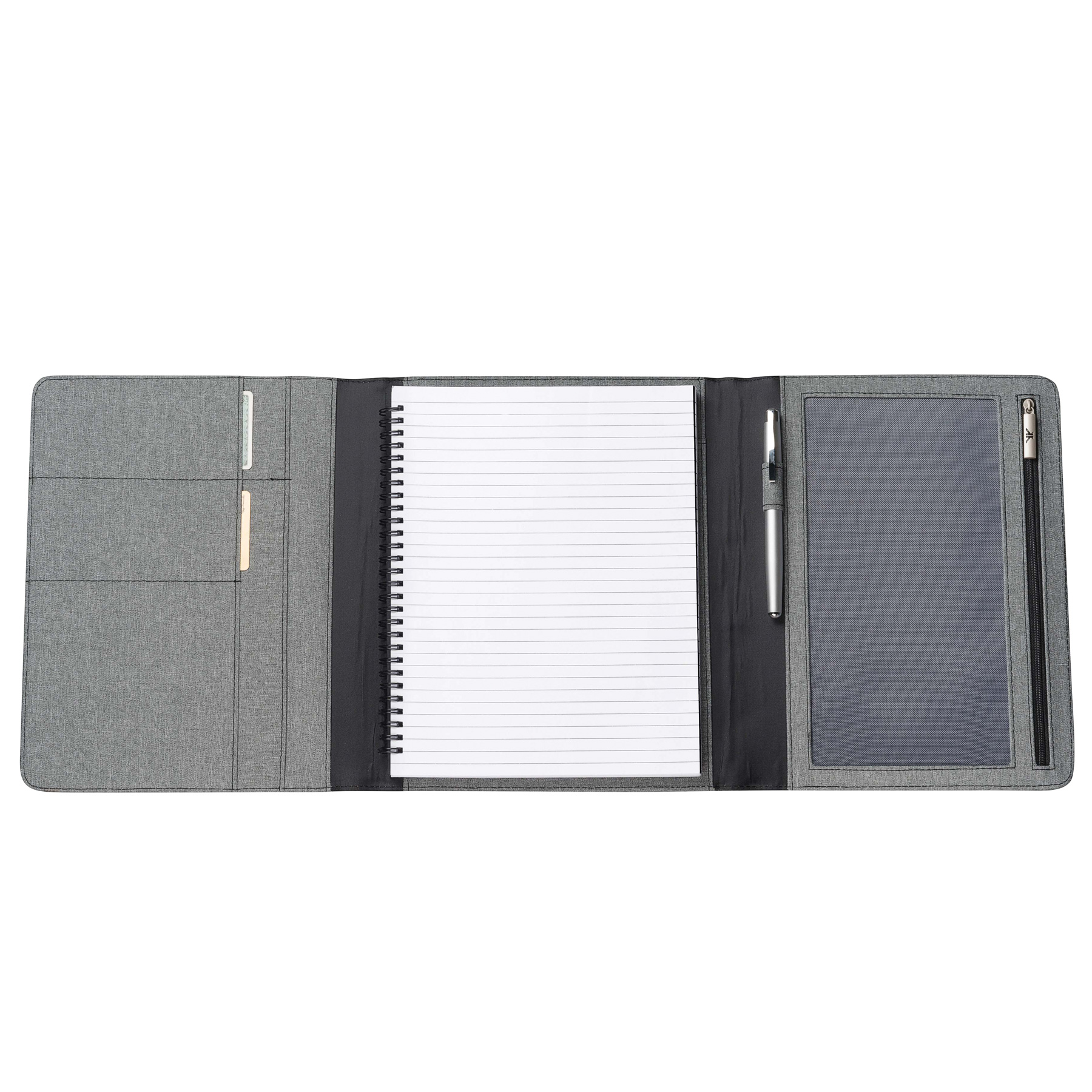 TK1013-trekk-tri-fold-business-compendium-open Removeable Spiral Pad