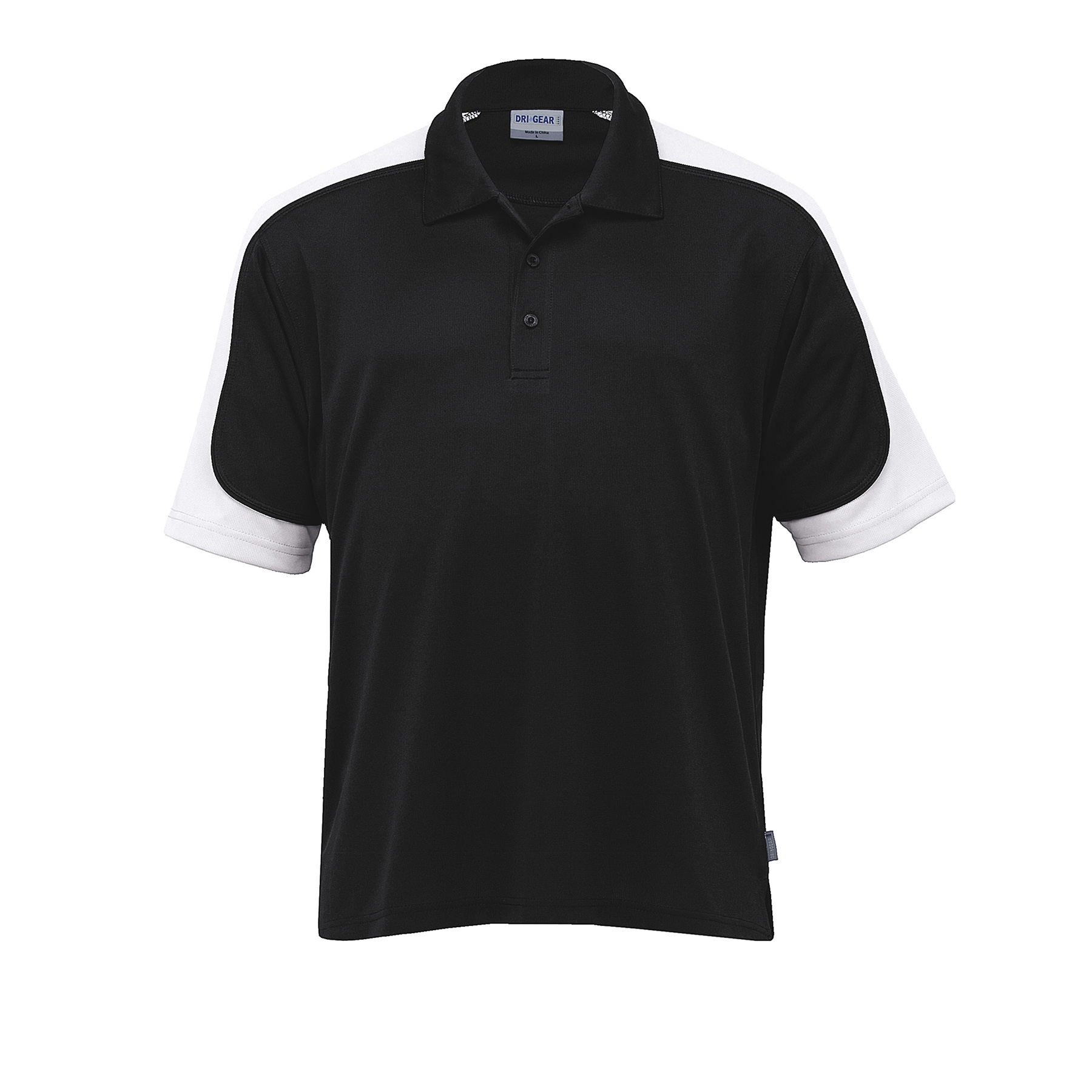 dri-gear-challenger-polo-black_white_black Black/White/Black