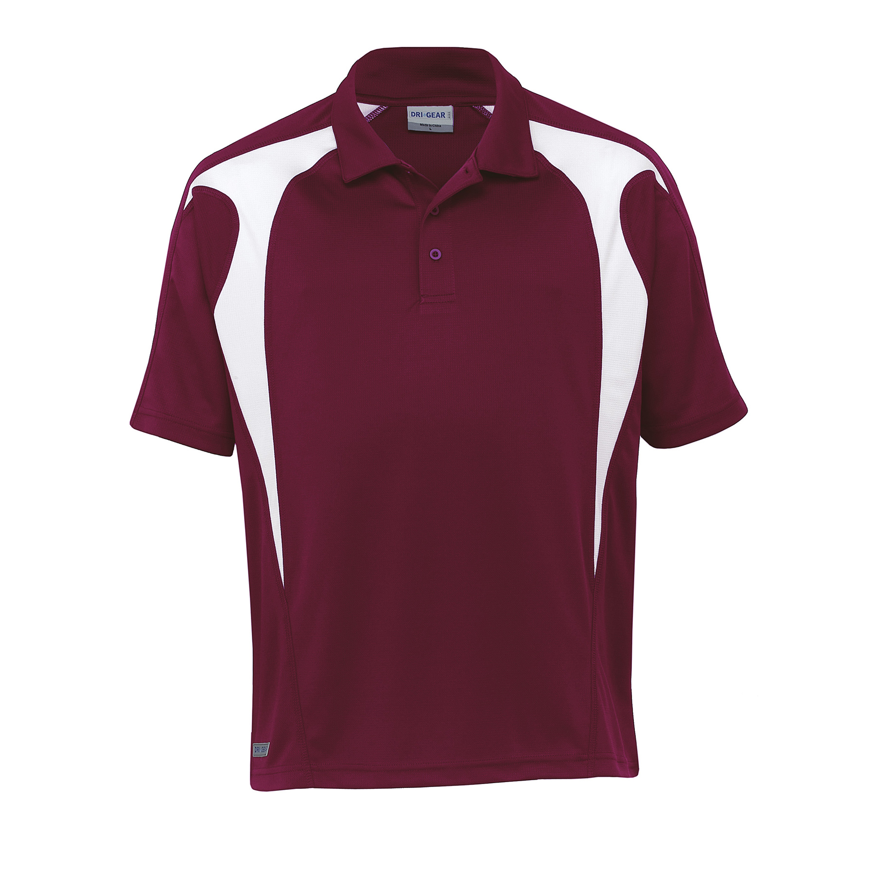 dri-gear-spliced-zenith-polo-maroon_white Maroon/White