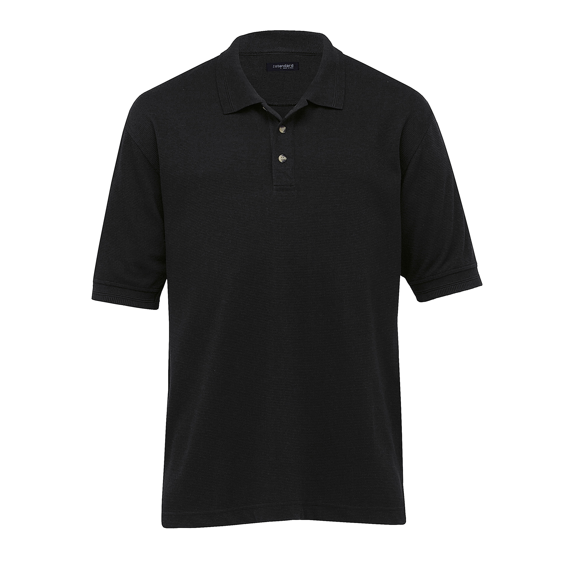 mens-jacquard-ottoman-balmoral-polo-black Black