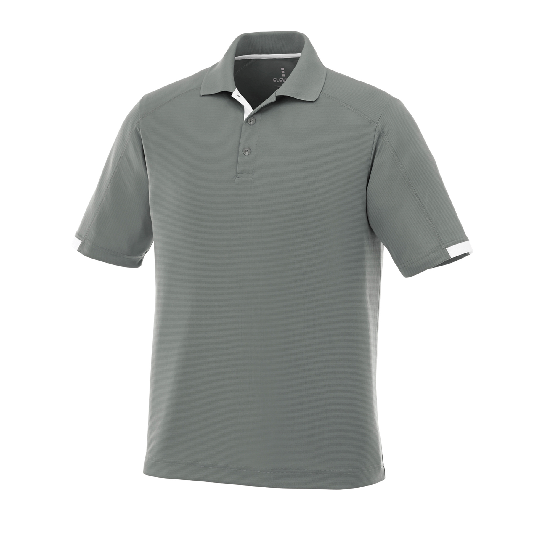 mens-kiso-short-sleeve-polo-steel grey-white Steel Grey/White (945)