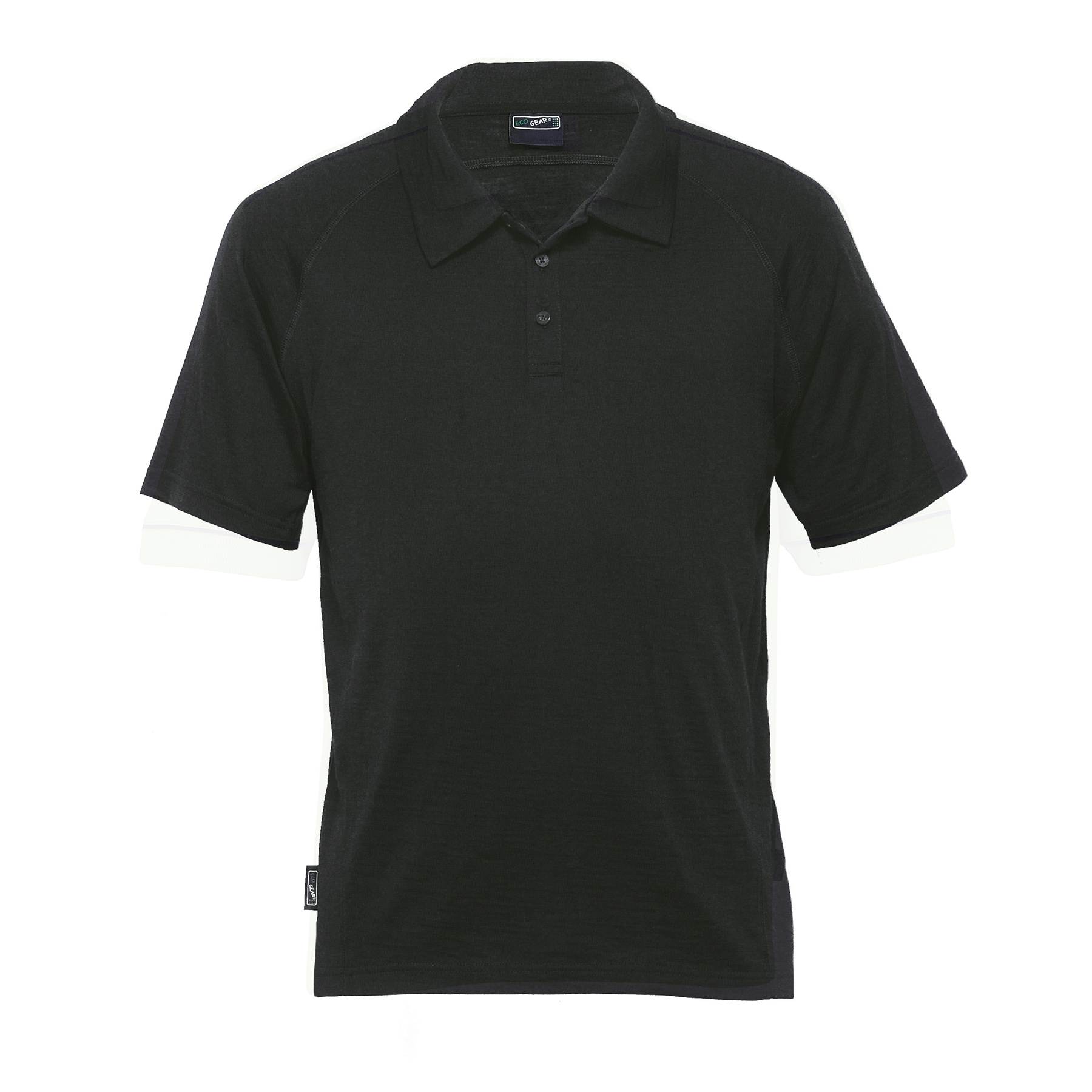 mens-merino-short-sleeve-polo-black Black