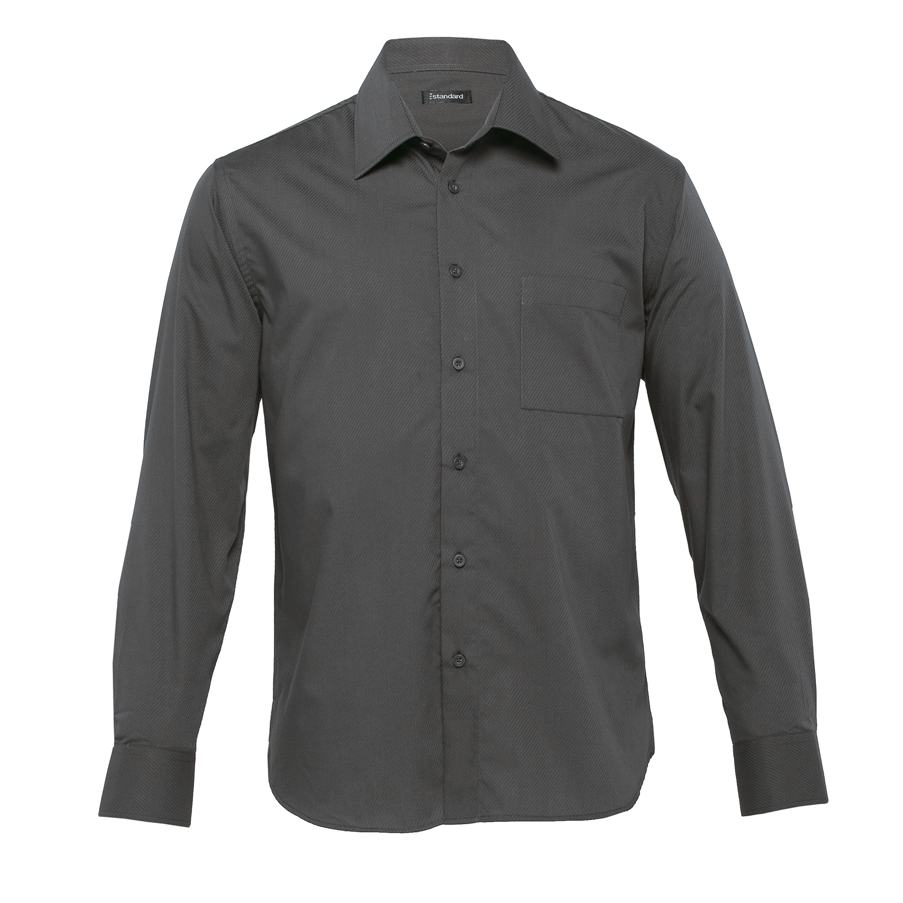 mens-the-republic-long-sleeve-shirt-charcoal Charcoal