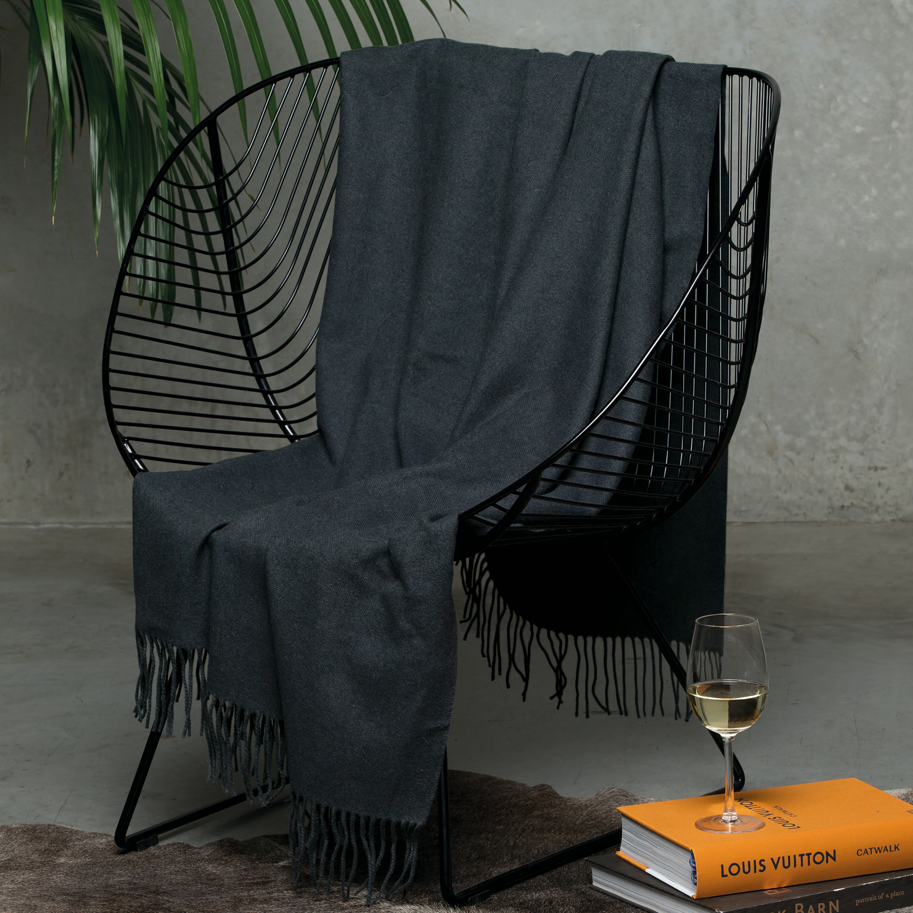 mt-lodge-merino-blanket-lifestyle Charcoal Lifestyle