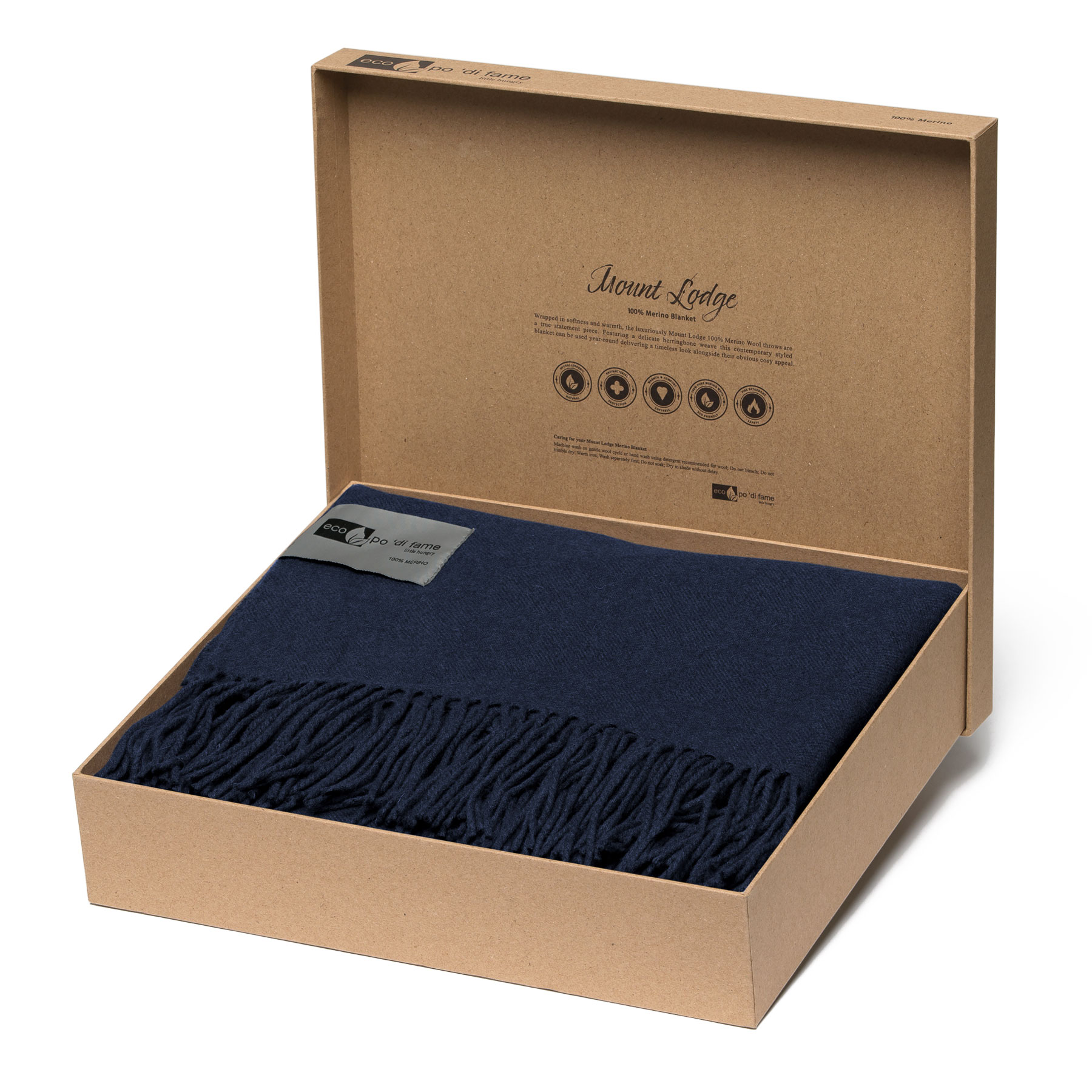 mt-lodge-merino-blanket-navy-packaging Navy Blanket in Kraft Box