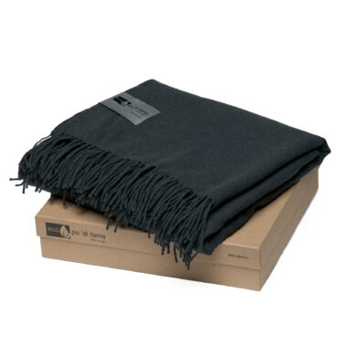 Mt Lodge Merino Blanket - Charcoal