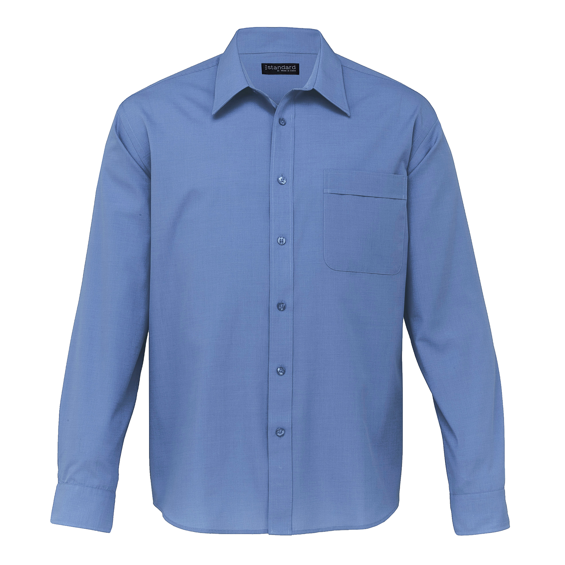 outlet-mens-the-end-on-end-shirt-mid-blue Mid Blue