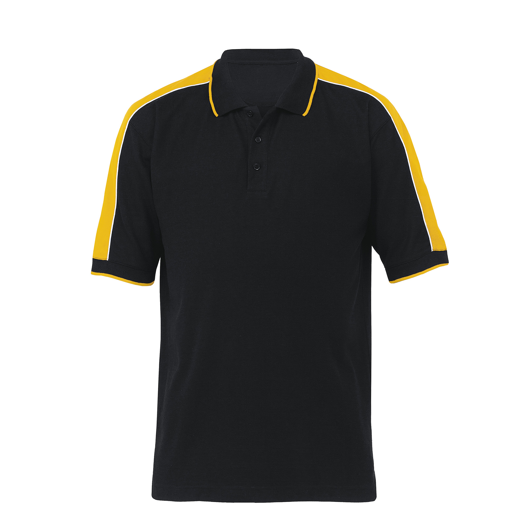 outlet-shoulder-stripe-polo-black_gold_white Black/Gold/White