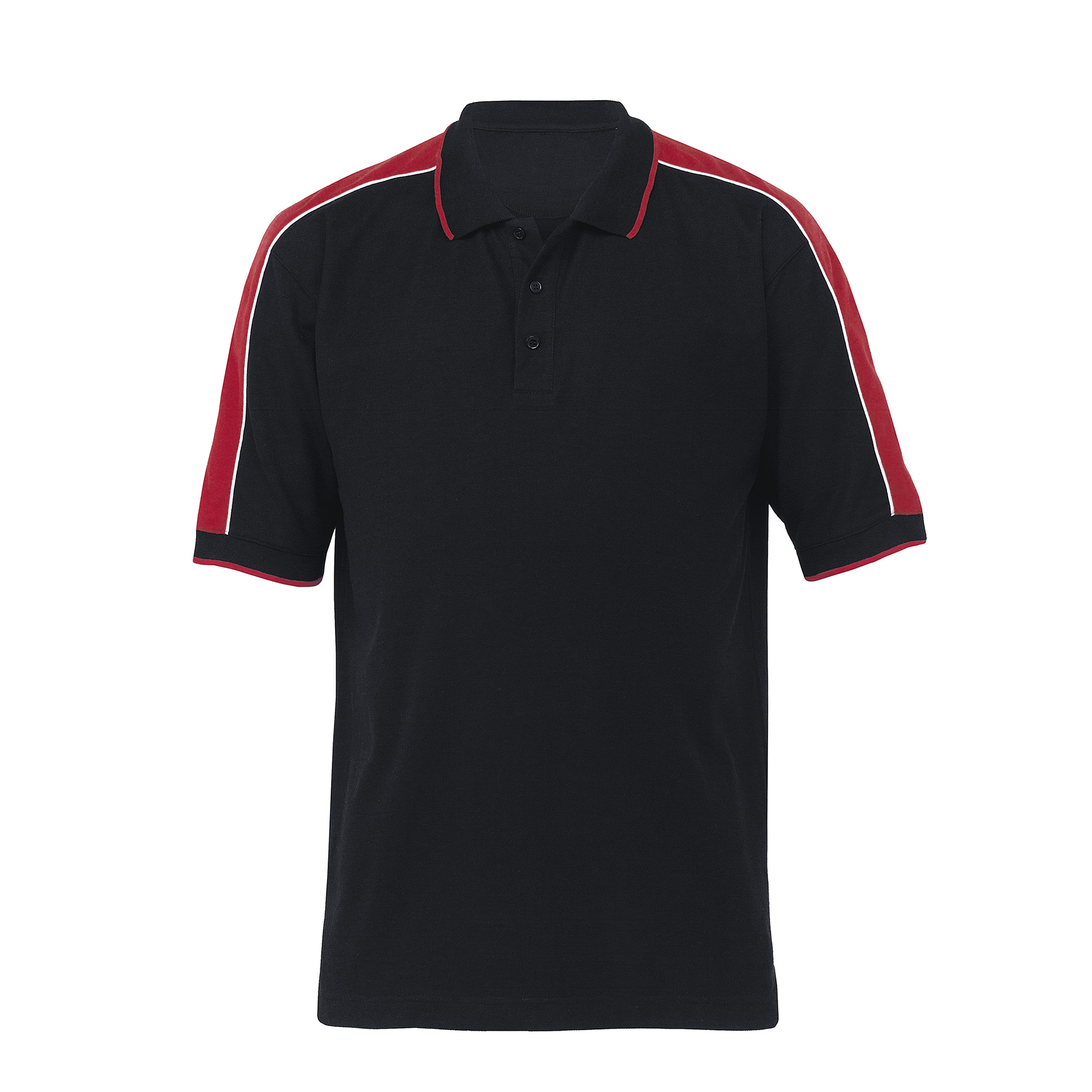 outlet-shoulder-stripe-polo-black_red_white Black/Red/White
