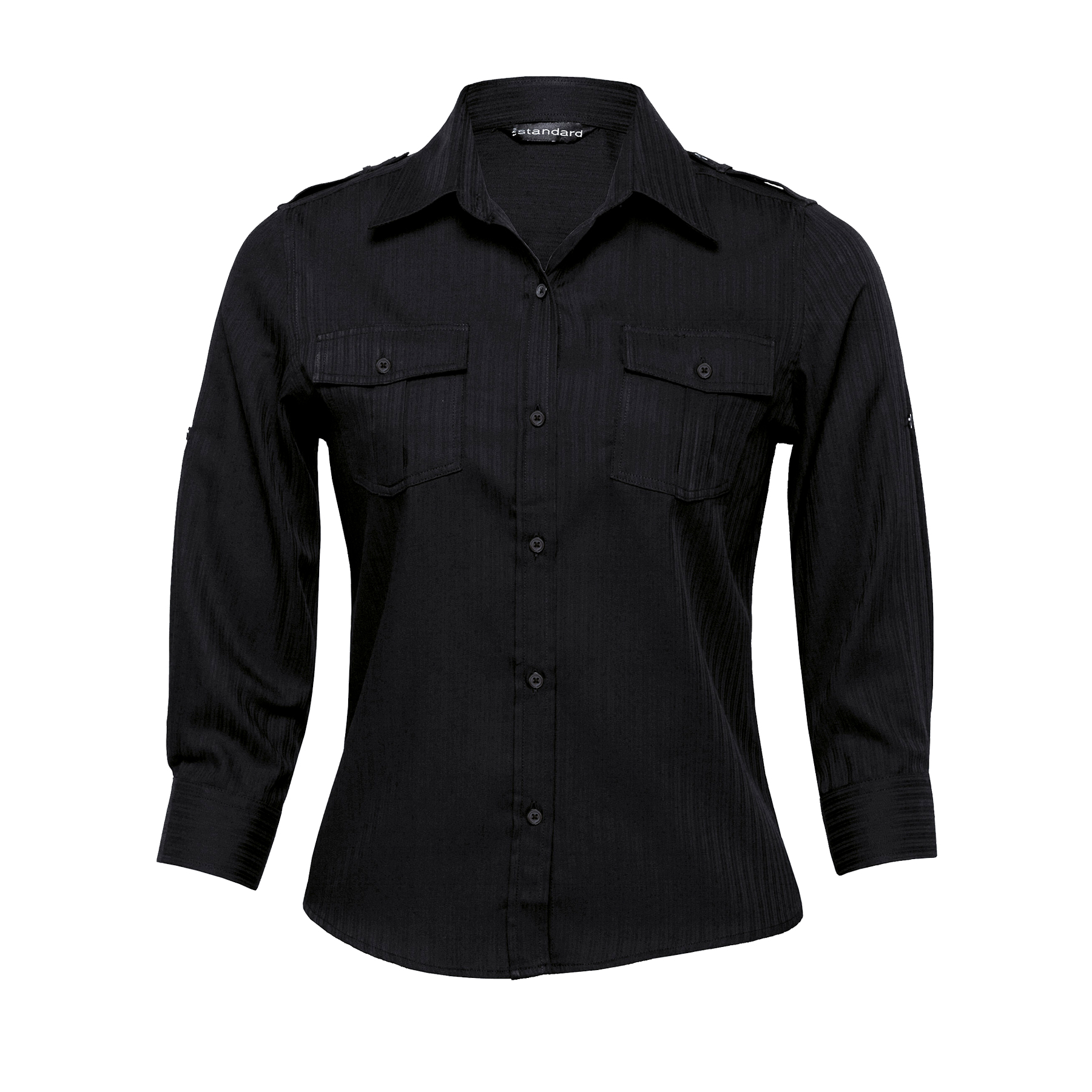 outlet-womens-the-denison-shirt-black Black