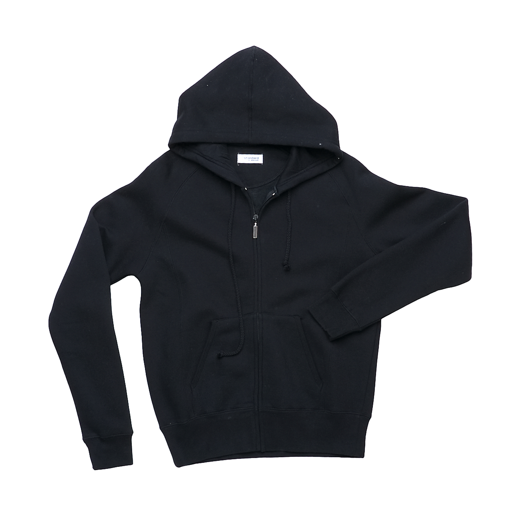outlet-womens-zip-thru-hoodie-black Black
