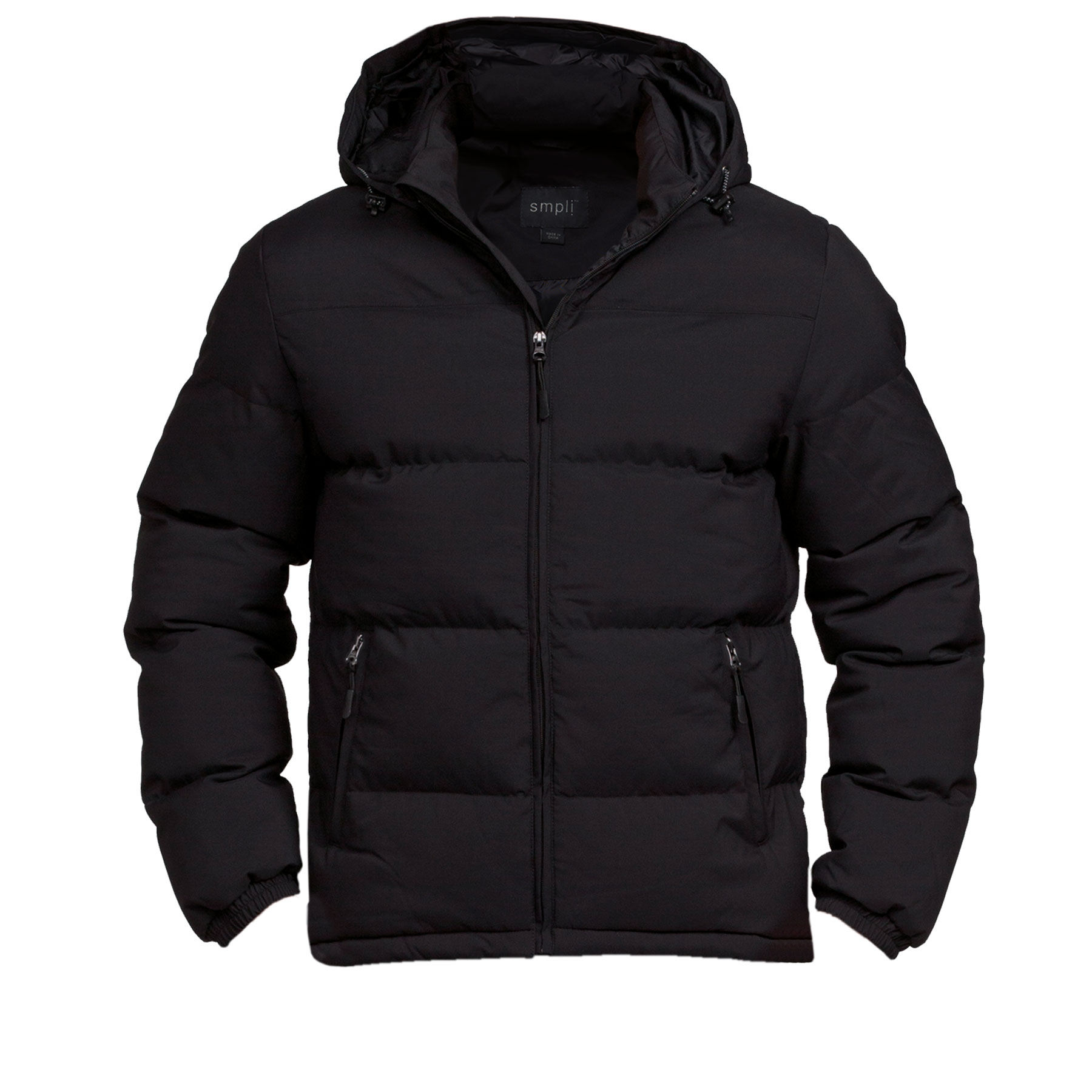 smpli-mens-black-edge-puffa-jacket-mannequin Black - S-5XL