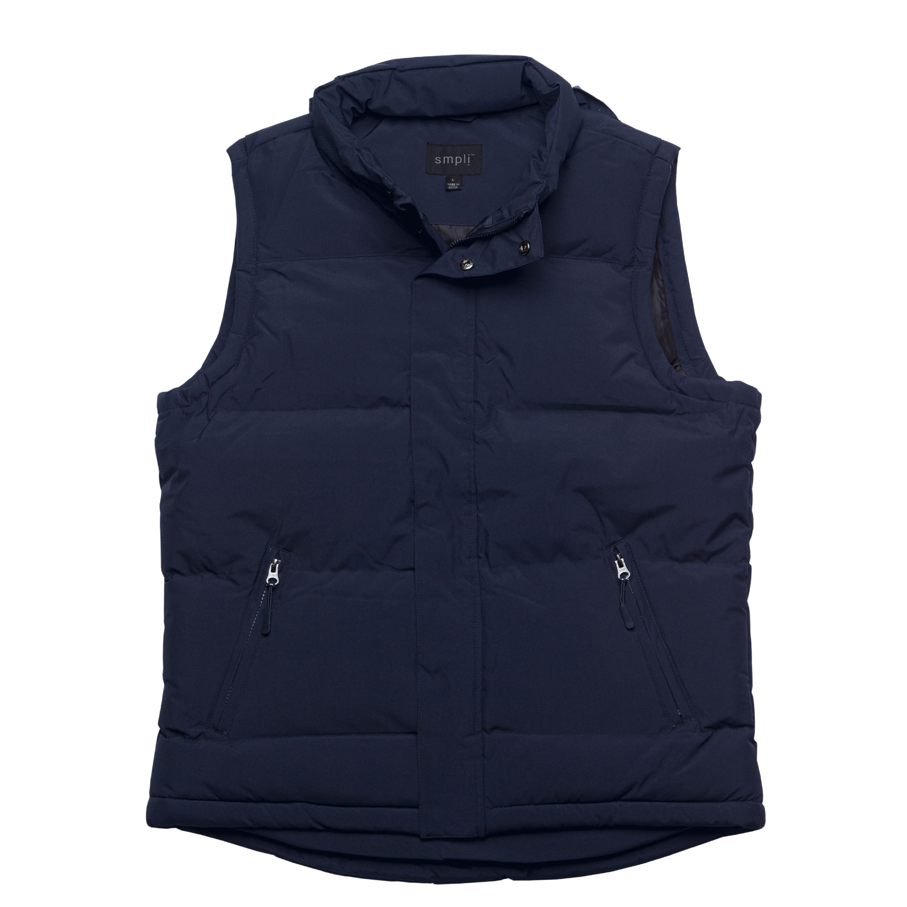 smpli-mens-navy-junction-puffa-vest-mannequin Navy - S-5XL