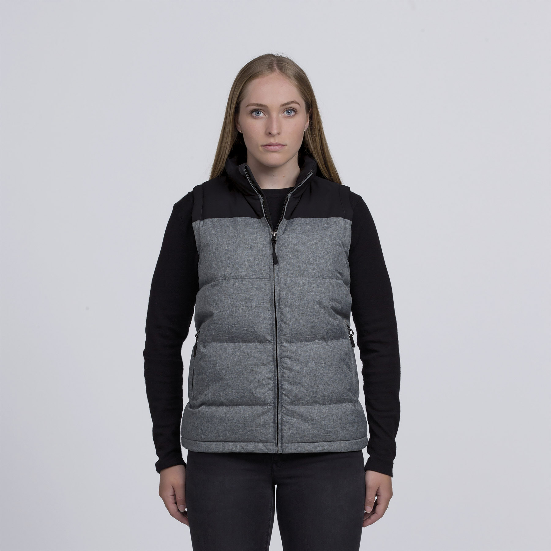 smpli-womens-grey-melange-axle-puffa-vest-front