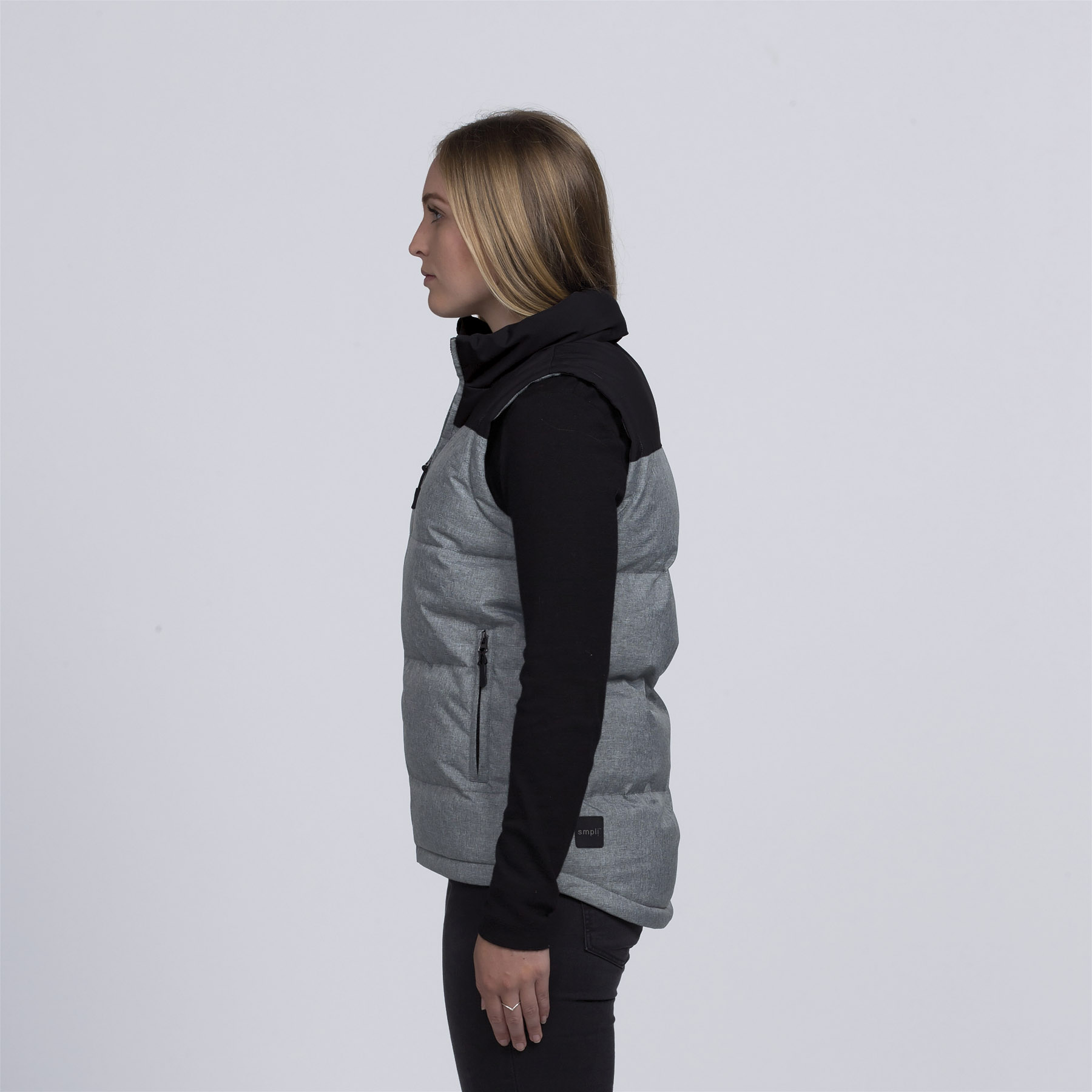 smpli-womens-grey-melange-axle-puffa-vest-left