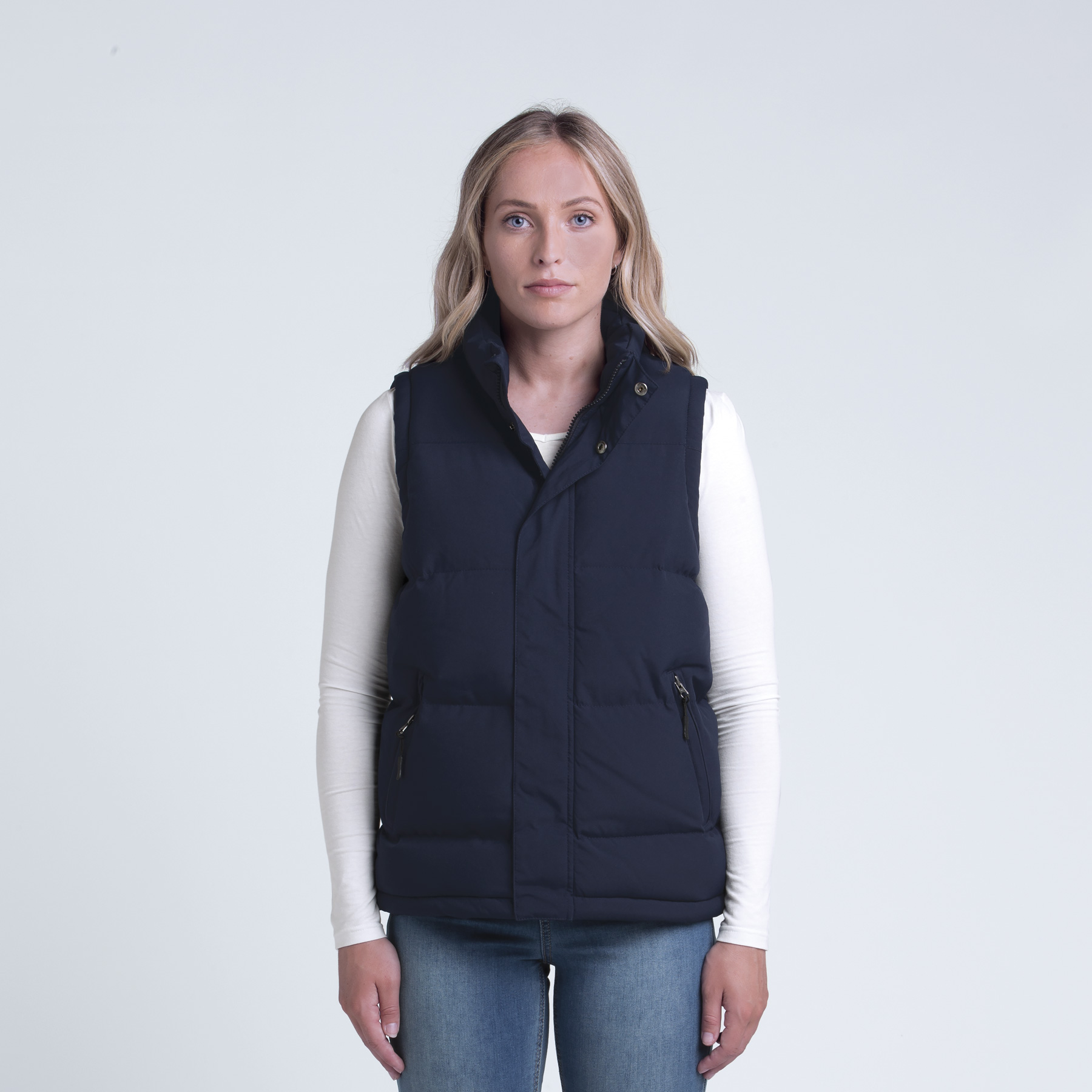 smpli-womens-navy-junction-puffa-vest-front