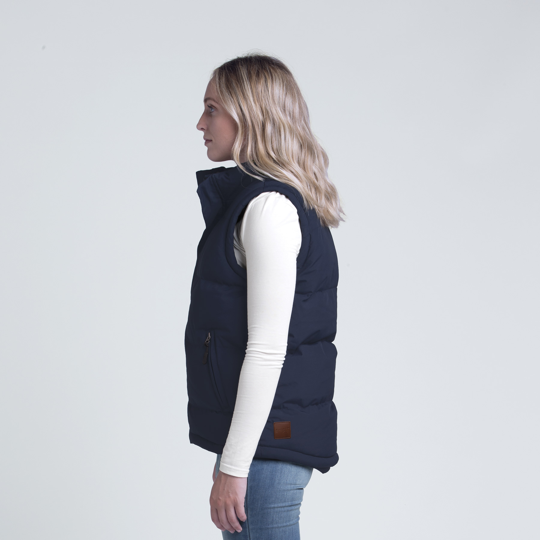 smpli-womens-navy-junction-puffa-vest-left