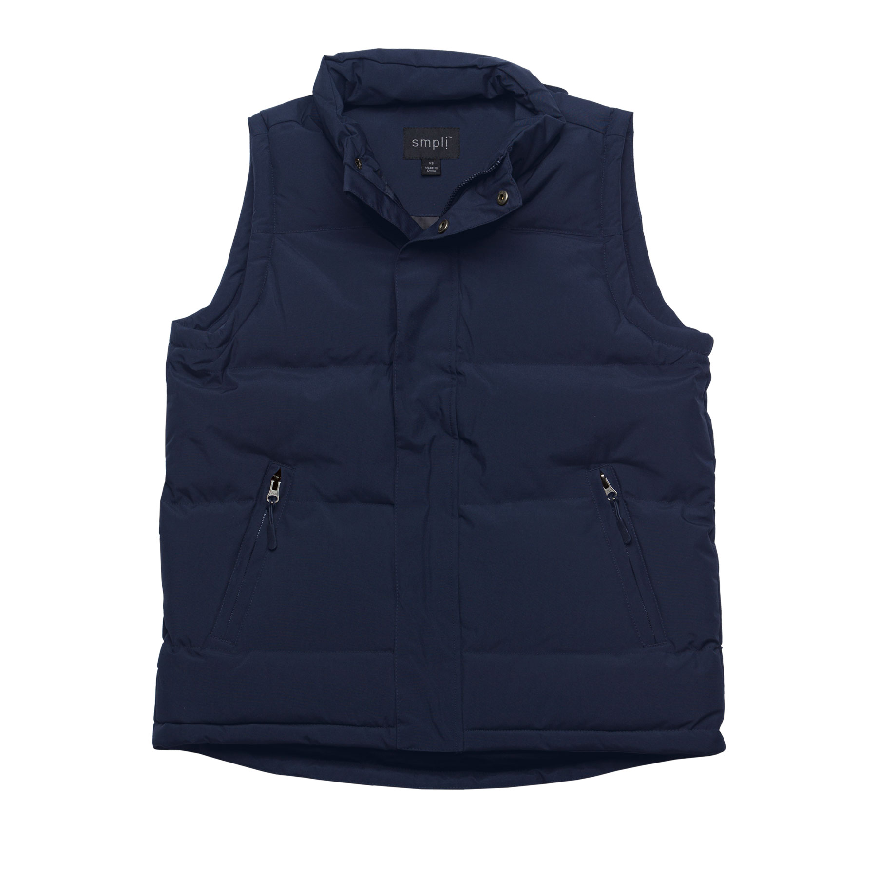 smpli-womens-navy-junction-puffa-vest-mannequin Navy - XXS-XS