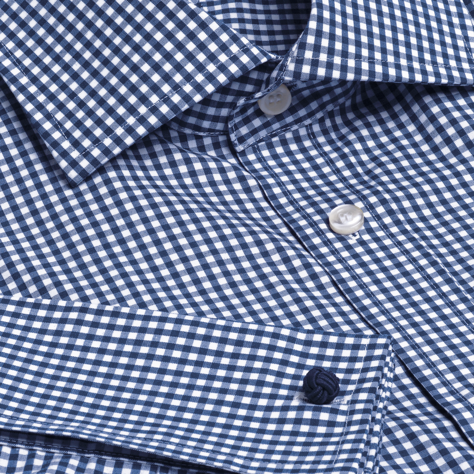 the-soho-check-shirt-navy_white---mens-detail Collar and Cuff Detailing