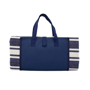 Navy Trekk Round Picnic Rug