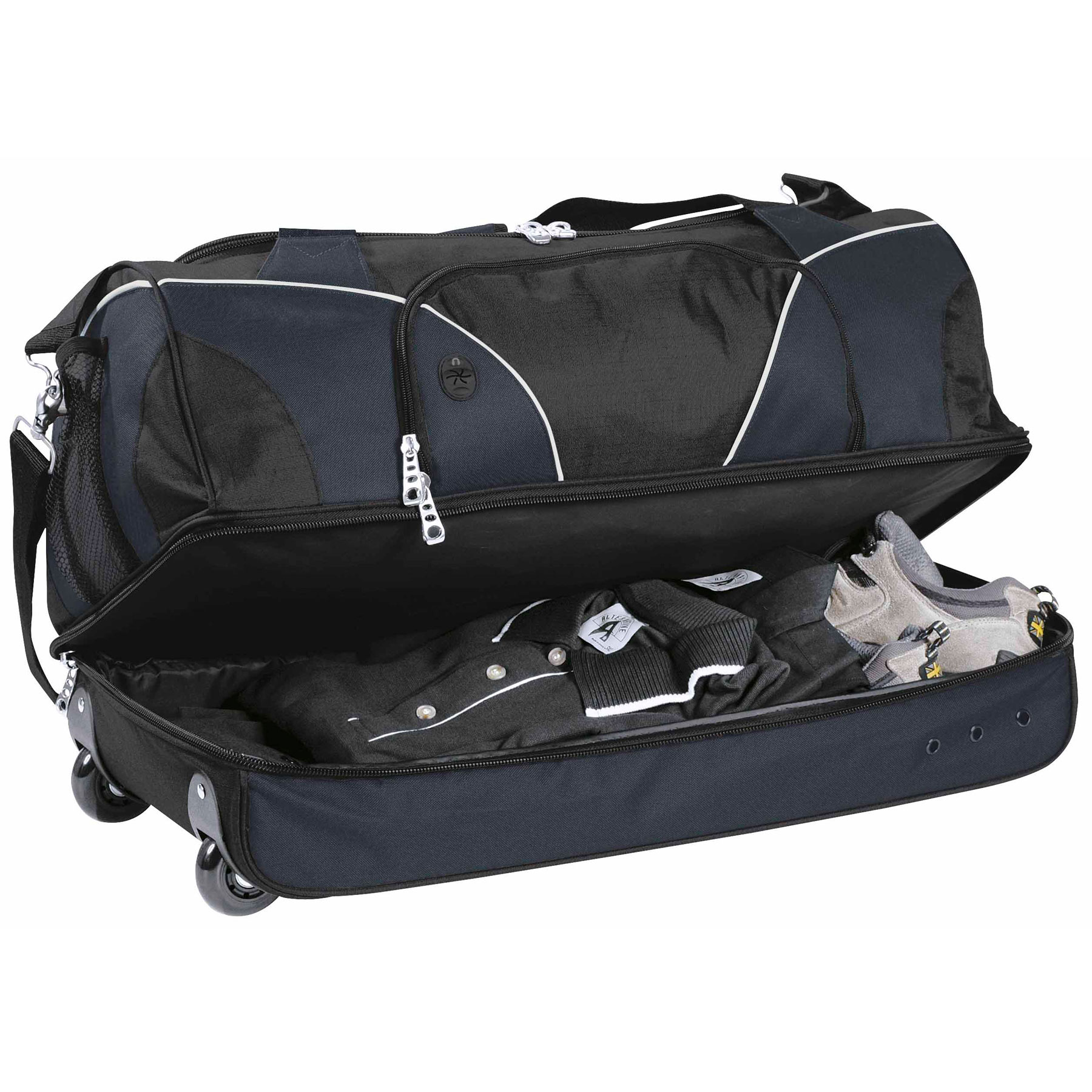turbulence-travel-bag-black_charcoal-inside Open