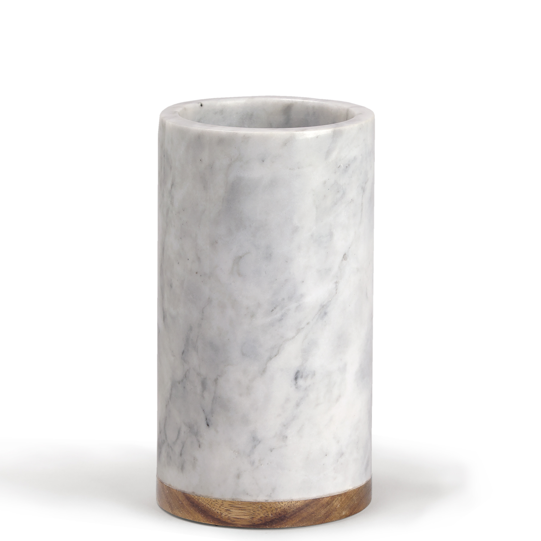 vino-marble-cooler Marble column with Acacia wood base