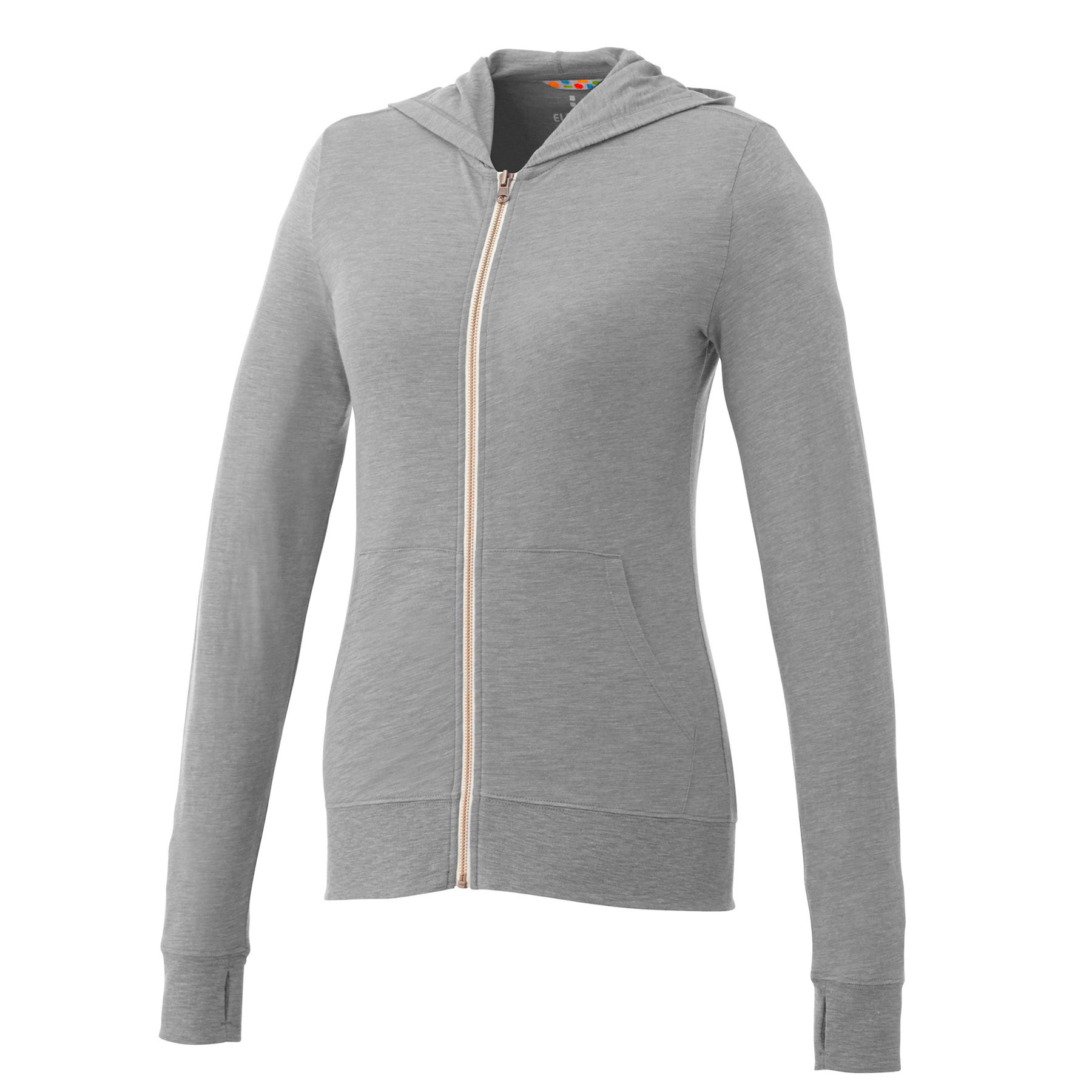 womens-garner-knit-full-zip-hoody-heather grey Heather Grey (932)