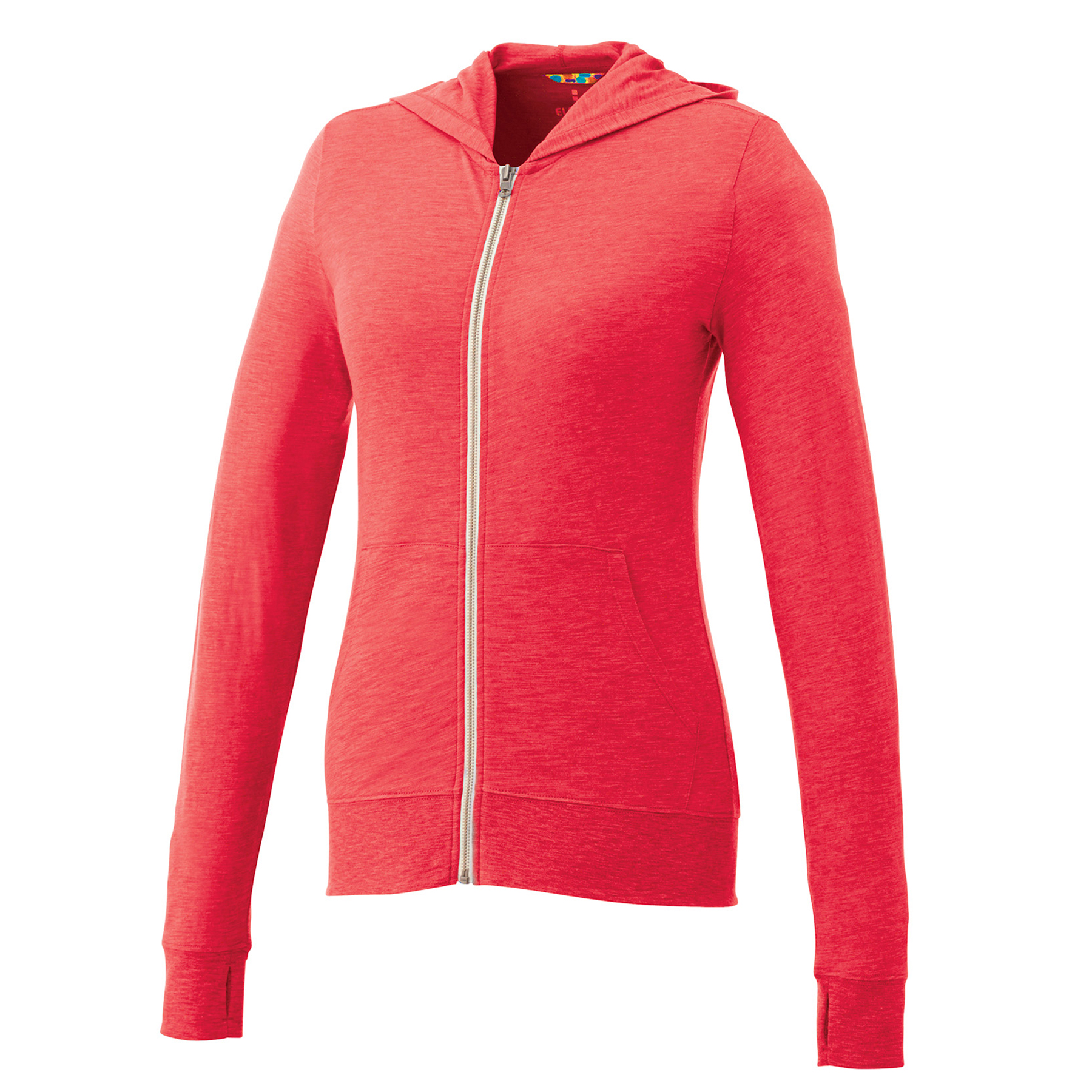 womens-garner-knit-full-zip-hoody-team red heather Team Red Heather (358)