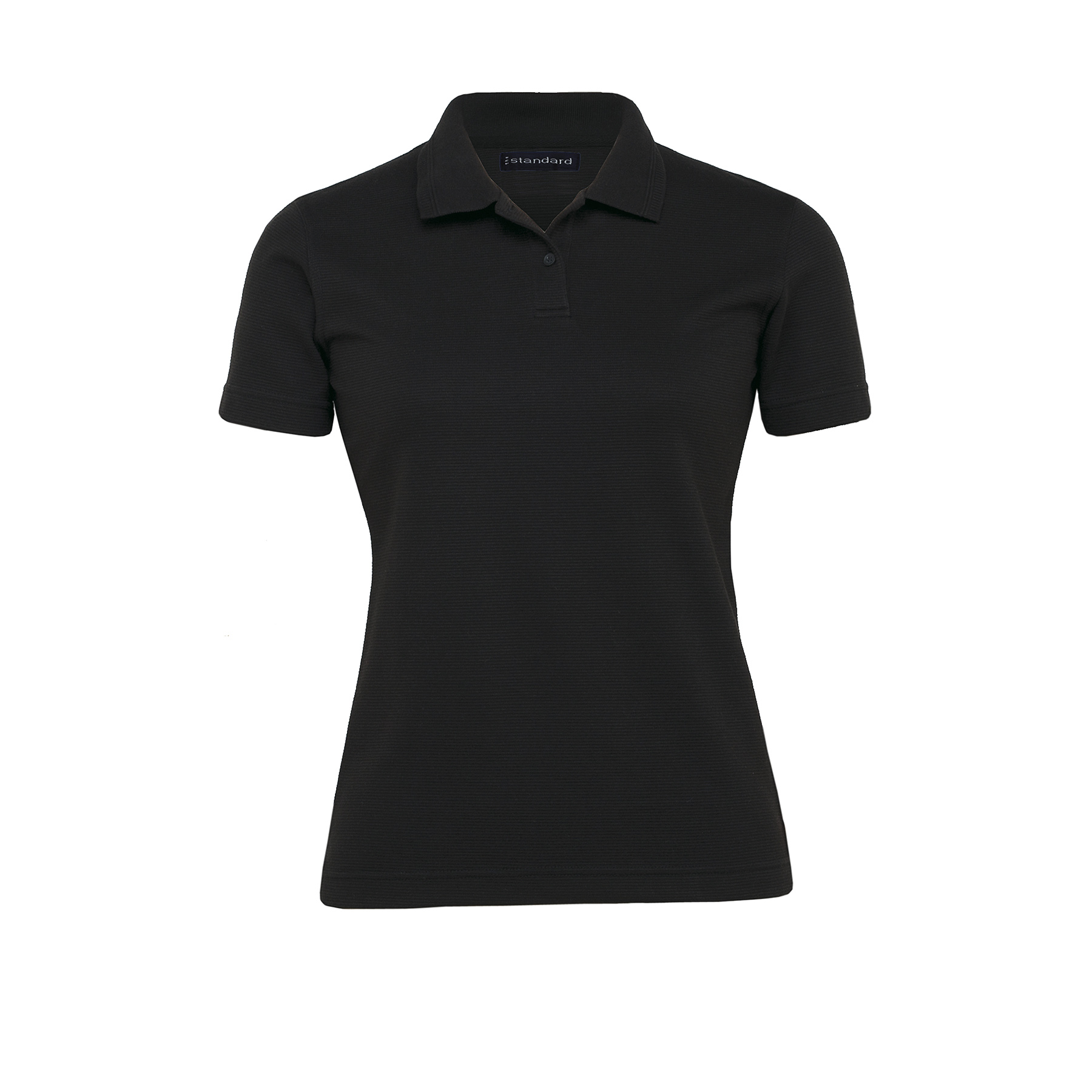 womens-jacquard-ottoman-balmoral-polo-black Black