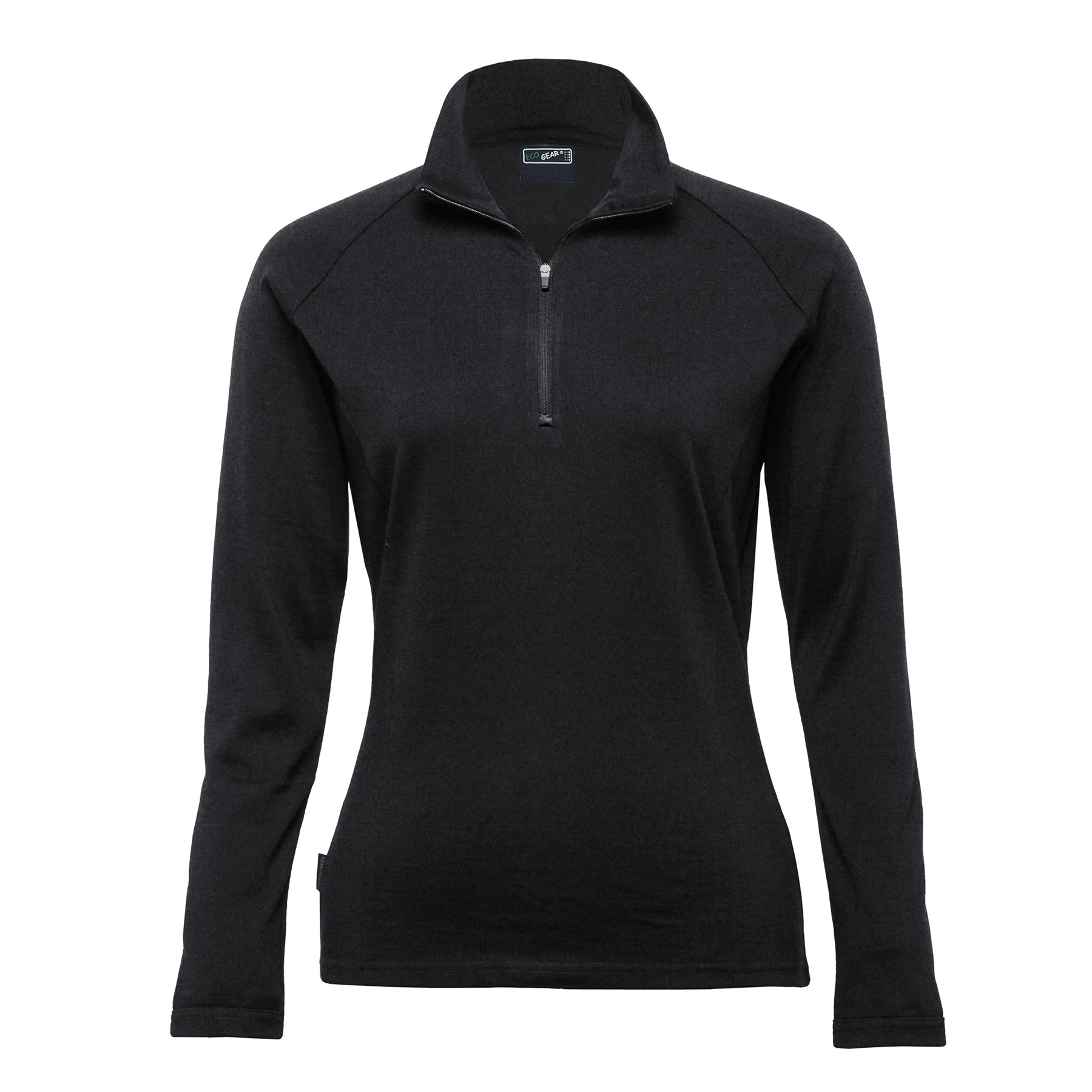 womens-merino-zip-pullover-black Black