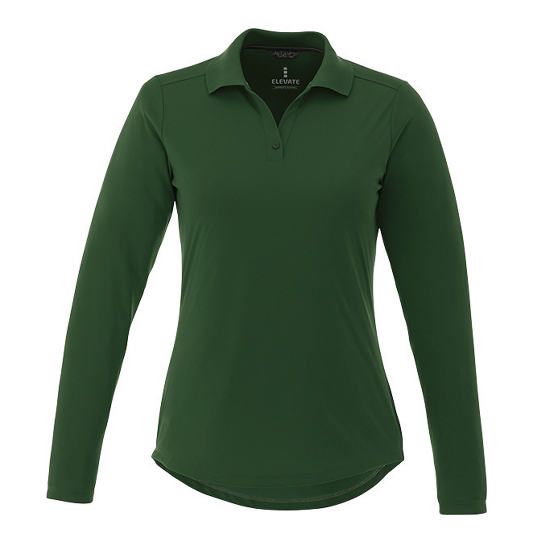 womens-mori-long-sleeve-polo-forest green Forest Green (640)