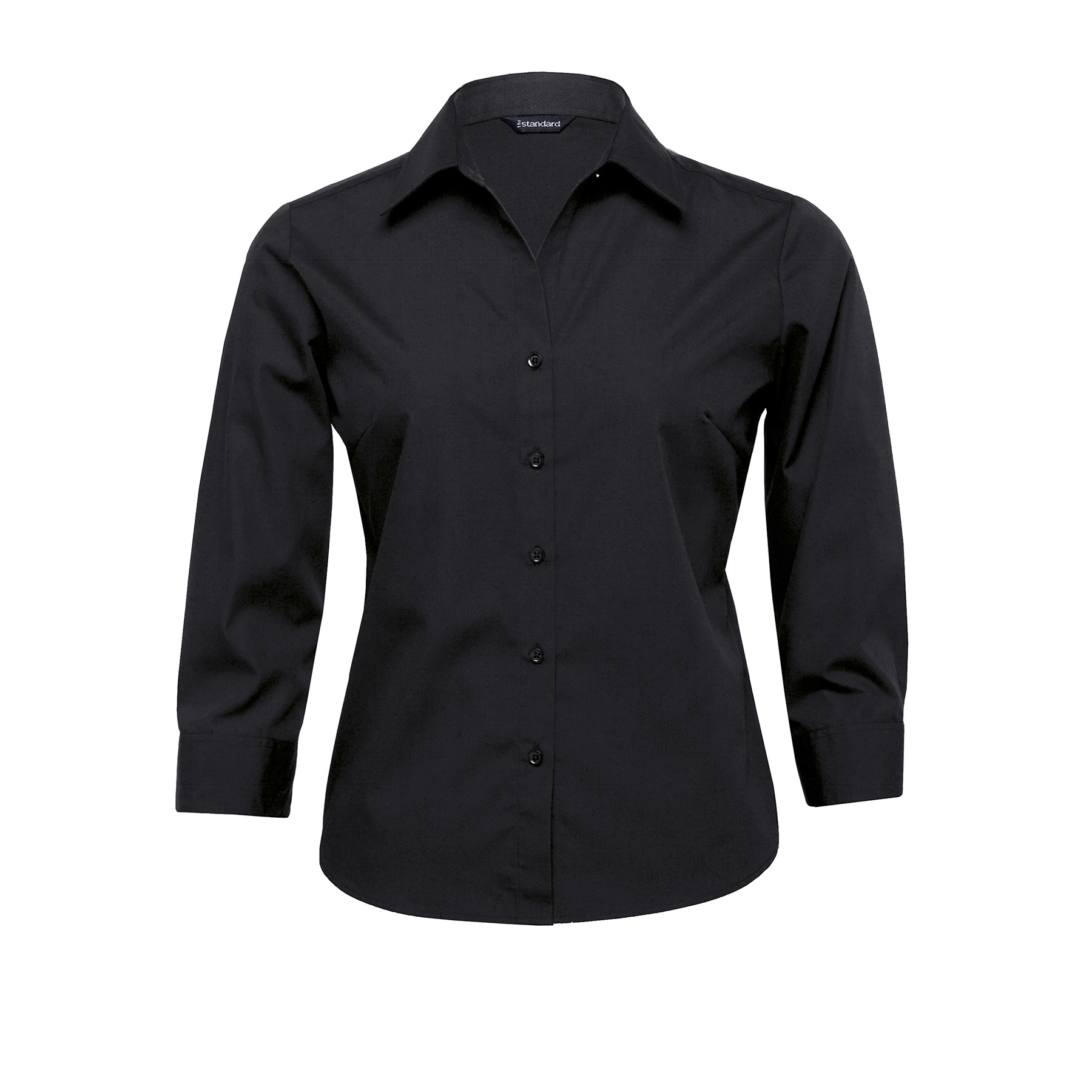 womens-the-express-teflon-shirt-black Black